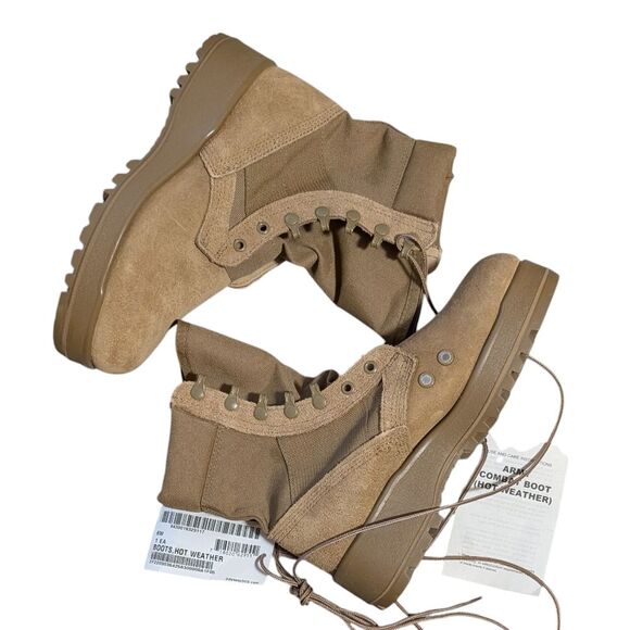 NWT Military Tan Desert Hot Weather Combat Boot Men's 6W Women's 38 Tactical - Picture 7 of 11